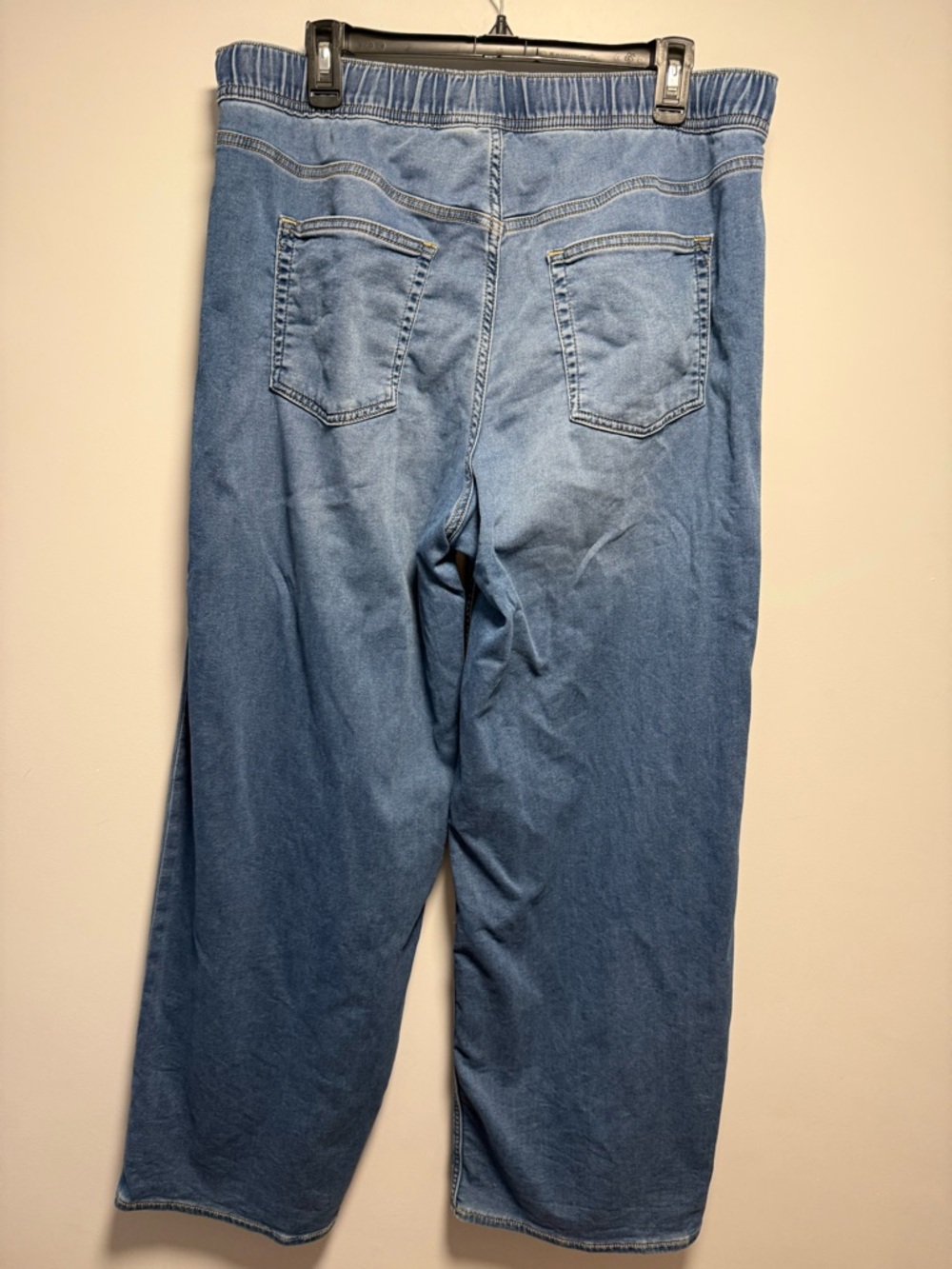 GAP Mid Rise Knit Easy Baggy Jeans L Tall | Medium indigo - Picture 3 of 10